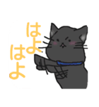 黒ネコひじり（個別スタンプ：14）