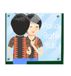 Highschool Student wear Batik（個別スタンプ：8）