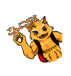 リエフ ザ猫の少年(日本語)（個別スタンプ：1）