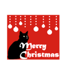 シンプル黒猫☆クリスマス＆お正月（個別スタンプ：4）