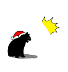 シンプル黒猫☆クリスマス＆お正月（個別スタンプ：16）