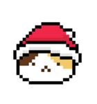 Three Color Cat - Santa Cat（個別スタンプ：1）