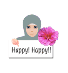 so cute hijab girl（個別スタンプ：26）