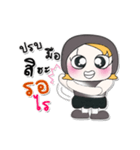 >>My name is Moji. ！（個別スタンプ：14）