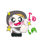 >>My name is Moji. ！（個別スタンプ：23）