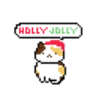 Three Color Cat - Holly Jolly（個別スタンプ：1）