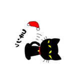 真っ黒な黒ネコ(クリスマス ver.)（個別スタンプ：22）