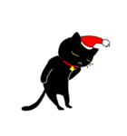 真っ黒な黒ネコ(クリスマス ver.)（個別スタンプ：24）