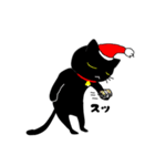 真っ黒な黒ネコ(クリスマス ver.)（個別スタンプ：26）