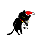 真っ黒な黒ネコ(クリスマス ver.)（個別スタンプ：27）