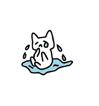 白いかわゆいねこ（個別スタンプ：5）
