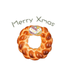 Merry Xmas bread wreath（個別スタンプ：4）