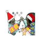 Three hairy children Christmas（個別スタンプ：3）