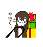 コツメカワウソのスタンプ(クリスマスver.)（個別スタンプ：4）