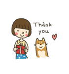 Shiba inu Hinoki ＆ Mary（個別スタンプ：36）