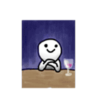 白い人と愉快な仲間（個別スタンプ：1）
