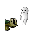 白い人と愉快な仲間（個別スタンプ：3）
