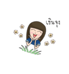 Long Face Boy And Round Face Girl (Thai)（個別スタンプ：2）