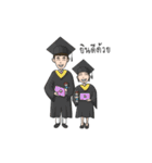 Long Face Boy And Round Face Girl (Thai)（個別スタンプ：5）