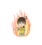 Long Face Boy And Round Face Girl (Thai)（個別スタンプ：9）