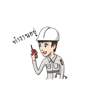 Long Face Boy And Round Face Girl (Thai)（個別スタンプ：15）