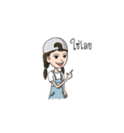 Long Face Boy And Round Face Girl (Thai)（個別スタンプ：16）