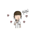 Long Face Boy And Round Face Girl (Thai)（個別スタンプ：19）