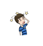Long Face Boy And Round Face Girl (Thai)（個別スタンプ：20）