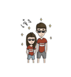 Long Face Boy And Round Face Girl (Thai)（個別スタンプ：21）