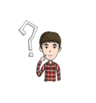 Long Face Boy And Round Face Girl (Thai)（個別スタンプ：23）