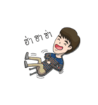 Long Face Boy And Round Face Girl (Thai)（個別スタンプ：25）