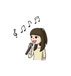Long Face Boy And Round Face Girl (Thai)（個別スタンプ：35）