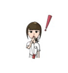 Long Face Boy And Round Face Girl (Thai)（個別スタンプ：38）