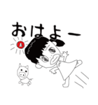 女の子とブタ（個別スタンプ：2）