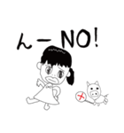 女の子とブタ（個別スタンプ：5）