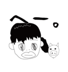 女の子とブタ（個別スタンプ：11）