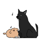 黒い雑種犬（個別スタンプ：37）