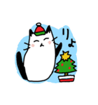 クリスマス用の猫のスタンプ（個別スタンプ：9）