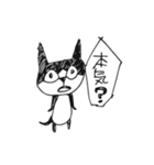 らくがきハチワレ猫（個別スタンプ：13）