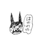 らくがきハチワレ猫（個別スタンプ：14）