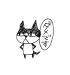 らくがきハチワレ猫（個別スタンプ：16）