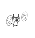 らくがきハチワレ猫（個別スタンプ：18）
