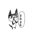 らくがきハチワレ猫（個別スタンプ：35）