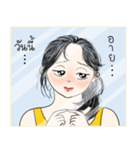 A girl standing on the mirror: Today（個別スタンプ：28）