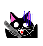猫の黒崎さんスタンプ（個別スタンプ：14）