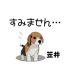 笠井さんが使う名前スタンプ・子犬イラスト（個別スタンプ：10）