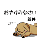笠井さんが使う名前スタンプ・子犬イラスト（個別スタンプ：21）