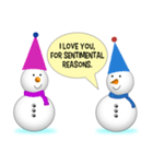 Love me, Snowman（個別スタンプ：11）