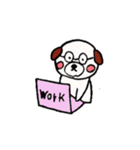 白い丸犬の日常（個別スタンプ：14）