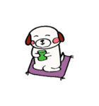 白い丸犬の日常（個別スタンプ：24）